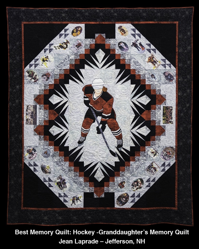Jean Laprade, "Hockey - Granddaughter's Memory Quilt"
